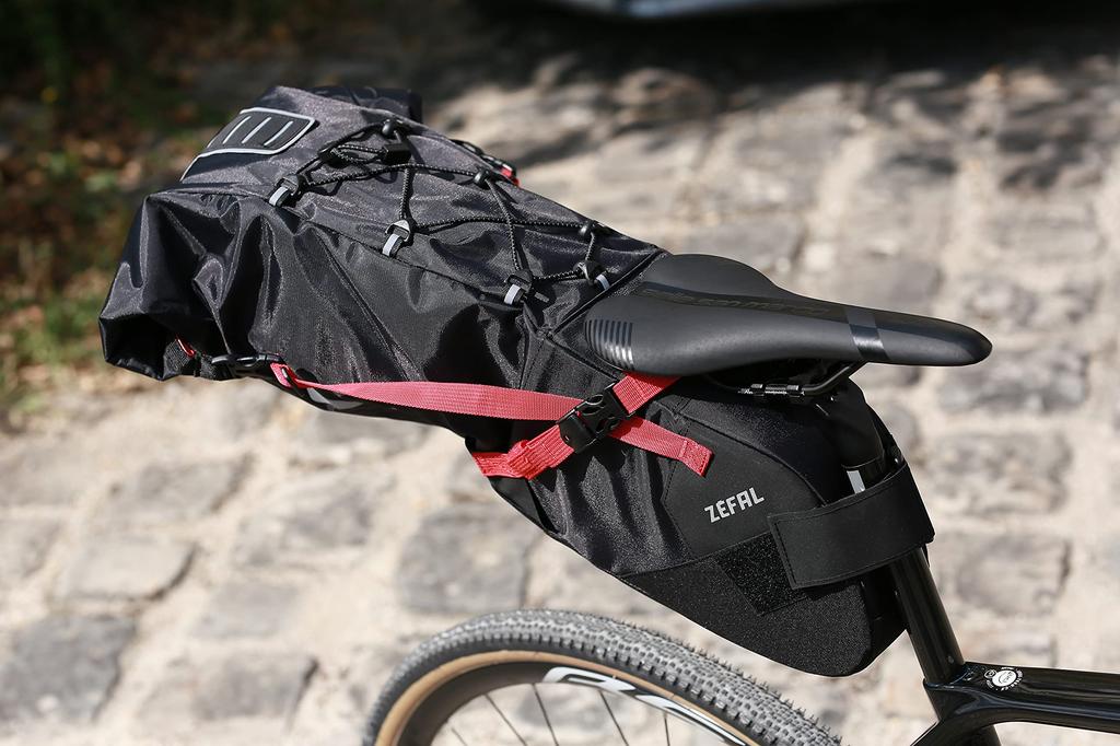 Zefal Z Adventure R11 Waterproof Bicycle 7001 Saddlebag, Black-Red, 11L,