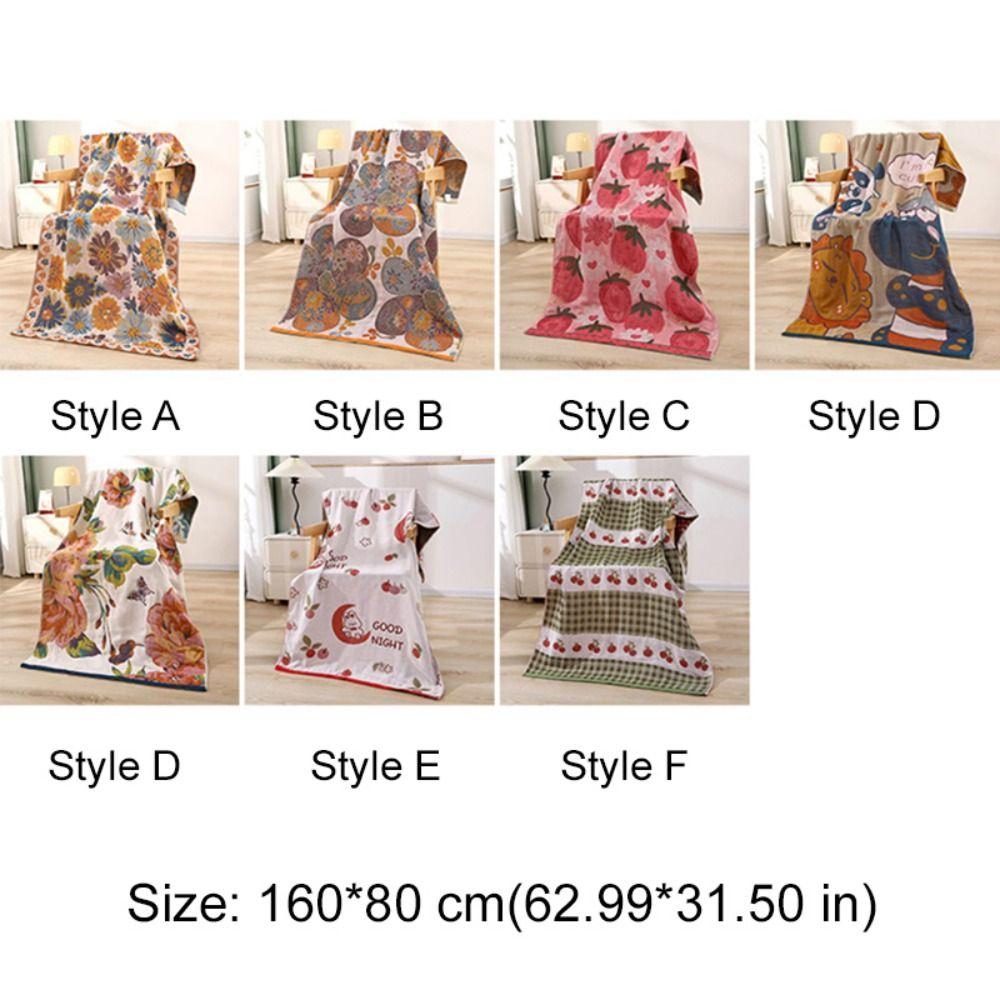 Multi Layer Cotton Gauze Bath Towel Absorbent Baby Blanket Household Beach Towel  Swimming
