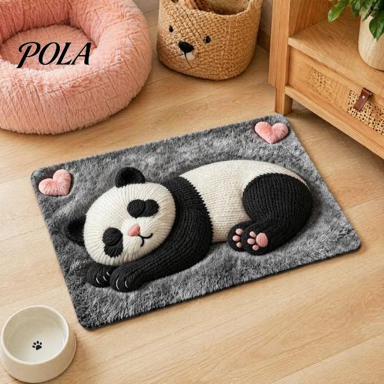Cute Animal Pattern Bath Mat Mat, Quick Dry Super Absorbent Bathroom Rug, Non-slip for Wood Floors Diatomaceous Earth Rug Home Entrance Kitchen Decor