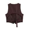 2025 Spring/Summer Women's Open-Back Vest & Loose Pleated Pants Set