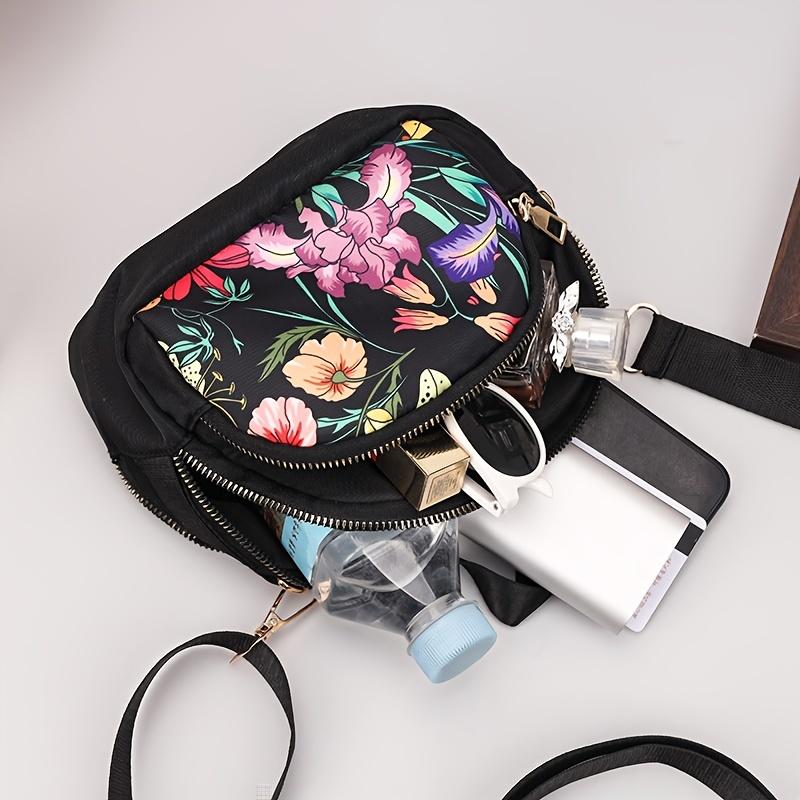 [Chic Crossbody Bag] Versatile Floral Crossbody Bag for Women | Chic with Adjustable Strap, Zip Closure, and Multiple Compartments