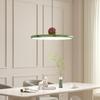 Modern LED Pendant Lights 40cm Green Flat Cover Hanging Lamps For Living Room Restaurant Coffee Shop Office Bar Lighting Luster