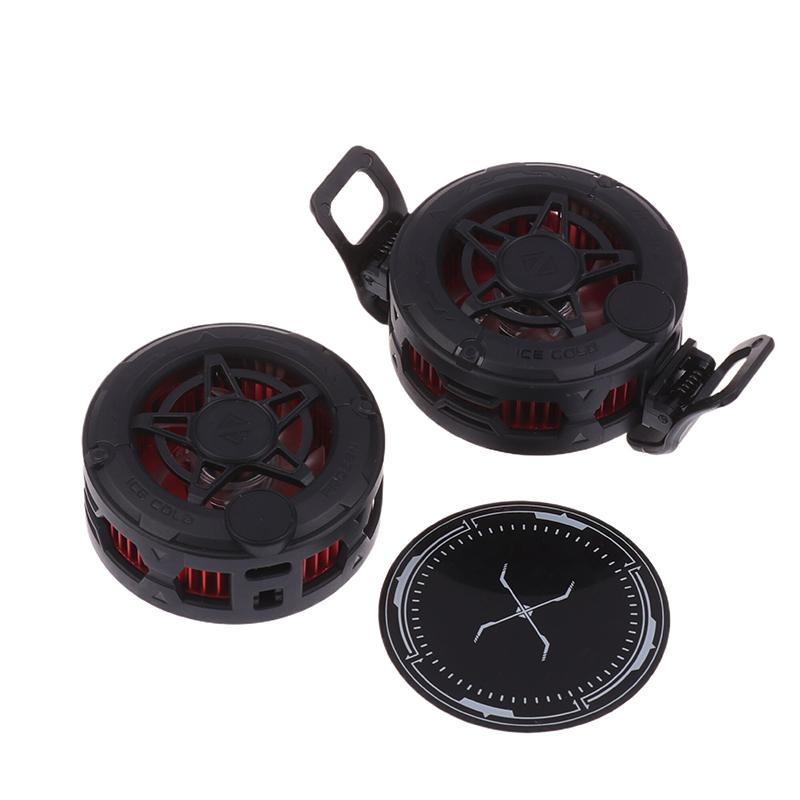 2In1 Universal Portable Magnetic Clip Semiconductor Phone Cooler Digital Display Rgb Light Cooling Fan For Phone