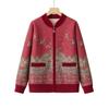 Middle-aged Mother Winter Sweater Jacket Female Age 0 Old Lady Cardigan Grandma Thickened Velvet Top