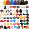 MOC City Figures Wear Accessories Building Blocks Beard Cloaks Boys Girls Trend Hairstyles DIY Mini Compatible Bricks Toys Gifts