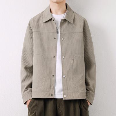 Autumn New Trend Design Comfortable Casual Lapel Cardigan Jacket Men's Fashion Versatile Quality Jacket