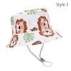 Lightweight Cotton Polyester Hats Sun Shading Uv Protection Bucket Hat Cartoon Quick-Dry Panama Hat Outdoor Children Toddler