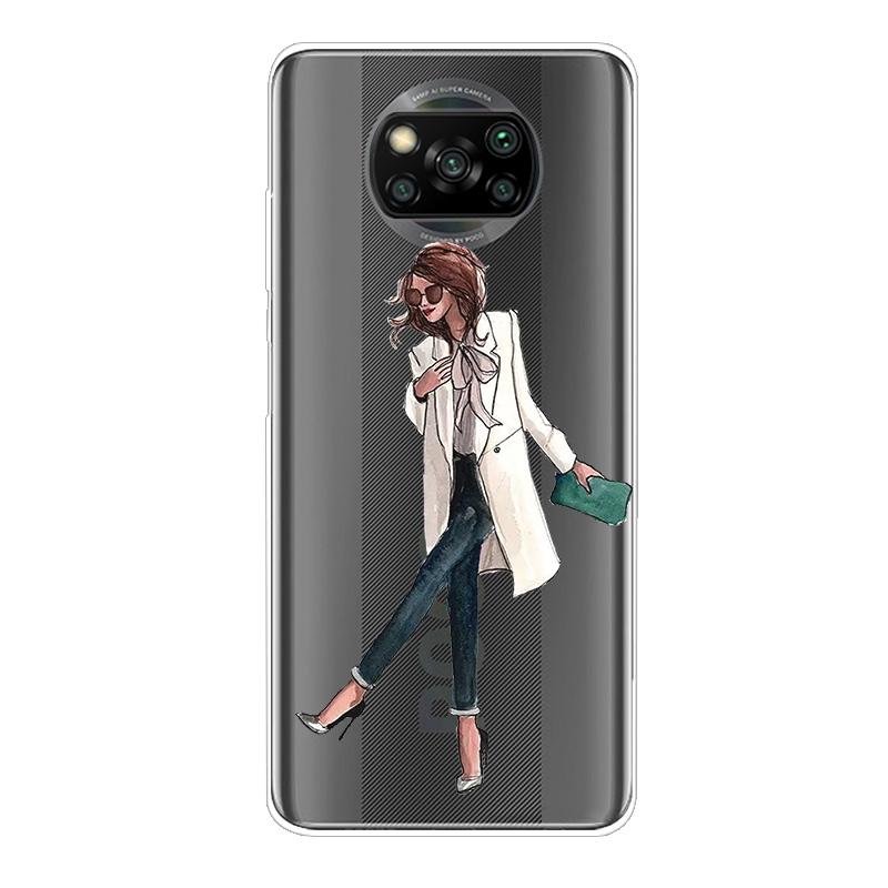 For Xiaomi Poco X3 NFC Case TPU Silicone Soft Cartoon Clear Case for Poco X3 Pro Phone Cover PocoX3 Pro Global Transparent Coque