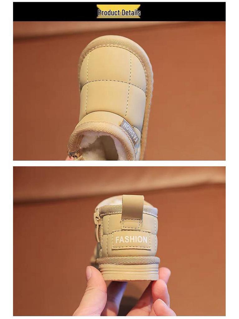 Warm Winter Baby Snow Boots for Boys and Girls - Soft Sole Velvet Cotton Shoes for Infants (1 Year Old)