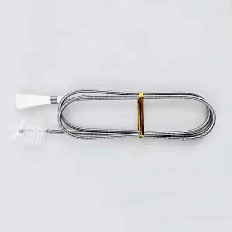 

90/155/200cm Aquarium Tube Pipe Cleaning Brush Stainless Steel Water Filter Air Tube Flexible Hose Aquarium Accessories 90cm прозрачный