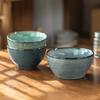 Retro Ceramic Rice Bowl Tableware High-End Sense Niche Bowl Commercial Small Bowl Restaurant Hotel Round Dessert Bowl