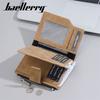 Baellerry Artificial Leather Short Wallets for Men Vintage Design Business Card Holder Zipper Cash Bag Packs Coin Purse