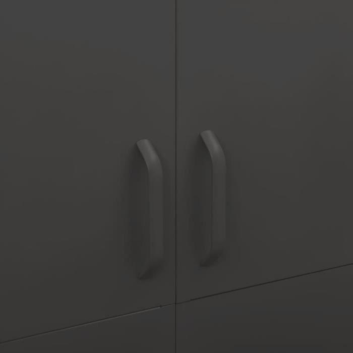 VidaXL Wardrobe Anthracite 90x50x180 Cm Steel