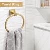Gold Towel Bar Set 5 Pieces Bathroom Hardware Accessory Set Towel Holder Set for Bathroom SUS304 Stainless Steel Bathroom Accessories Set Wall