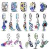 Copper Colorful Masquerade Series Sexy Mask Feather Dress Charms Beads Fitoriginal Bracelets Diy Jewelry