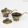 1PC Retro Plum Blossom Hollow Out Incense Stick Burner Zinc Alloy Small Craft Home Decor Plum Blossom Incense Burner With Handle