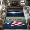 Atletico Madrid Customize Text Floor Rug Office Rug Suitable for Study room Kitchen Game Room Foyer Anti-slip Rug Office home decor Gift for Festivals