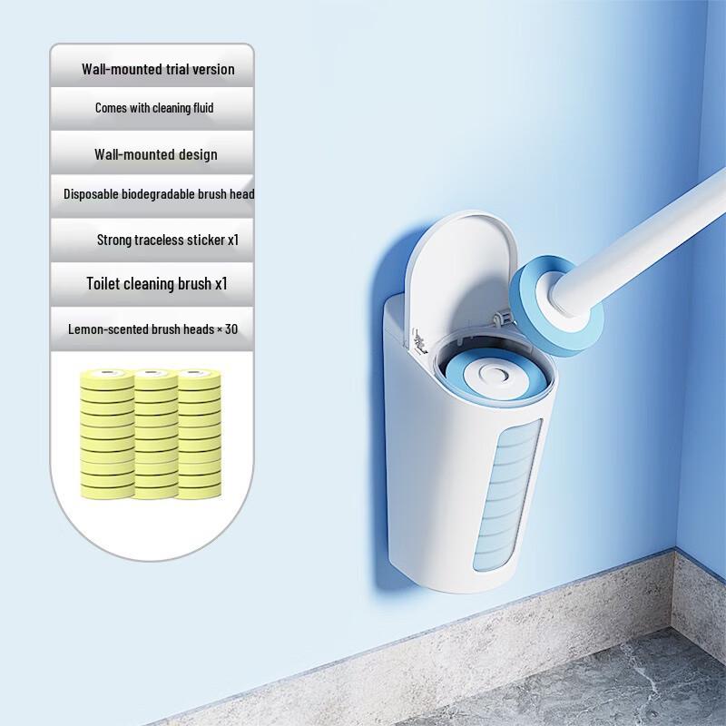 Disposable Long-Handle Toilet Brush Set