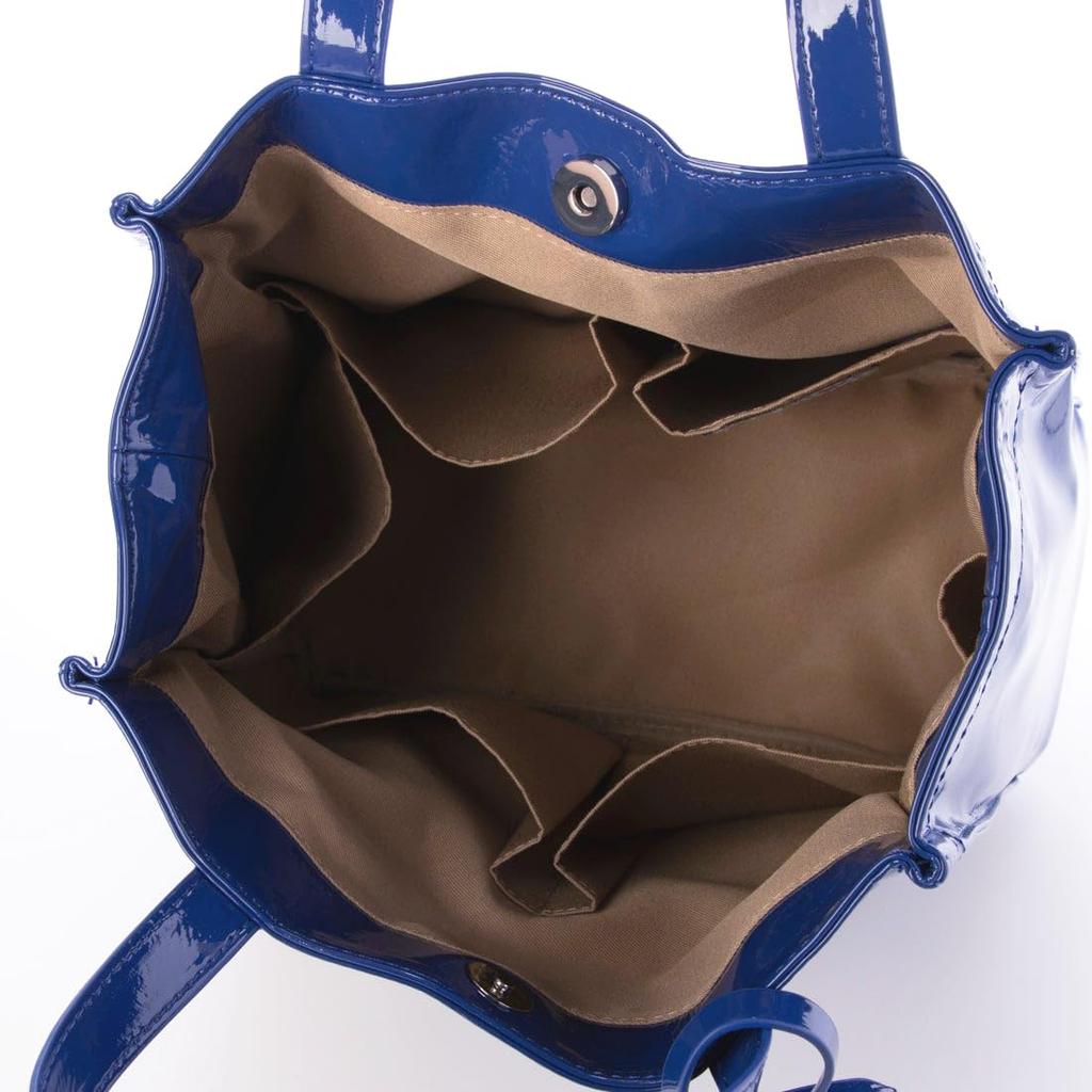 Weiche Emaille quadratische Handtasche Tote S BL [Kashkash] 01-00-76454 Damen