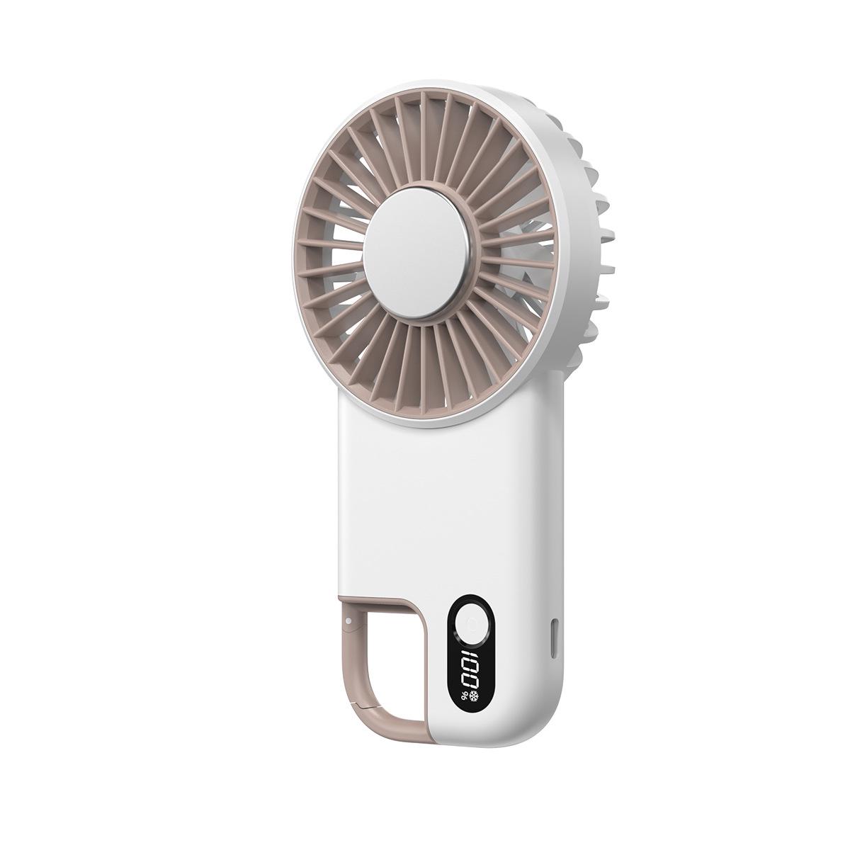 

Portable Mini Handheld USB Fan with Adjustable Wind Speeds 1800mAh брудно-білий
