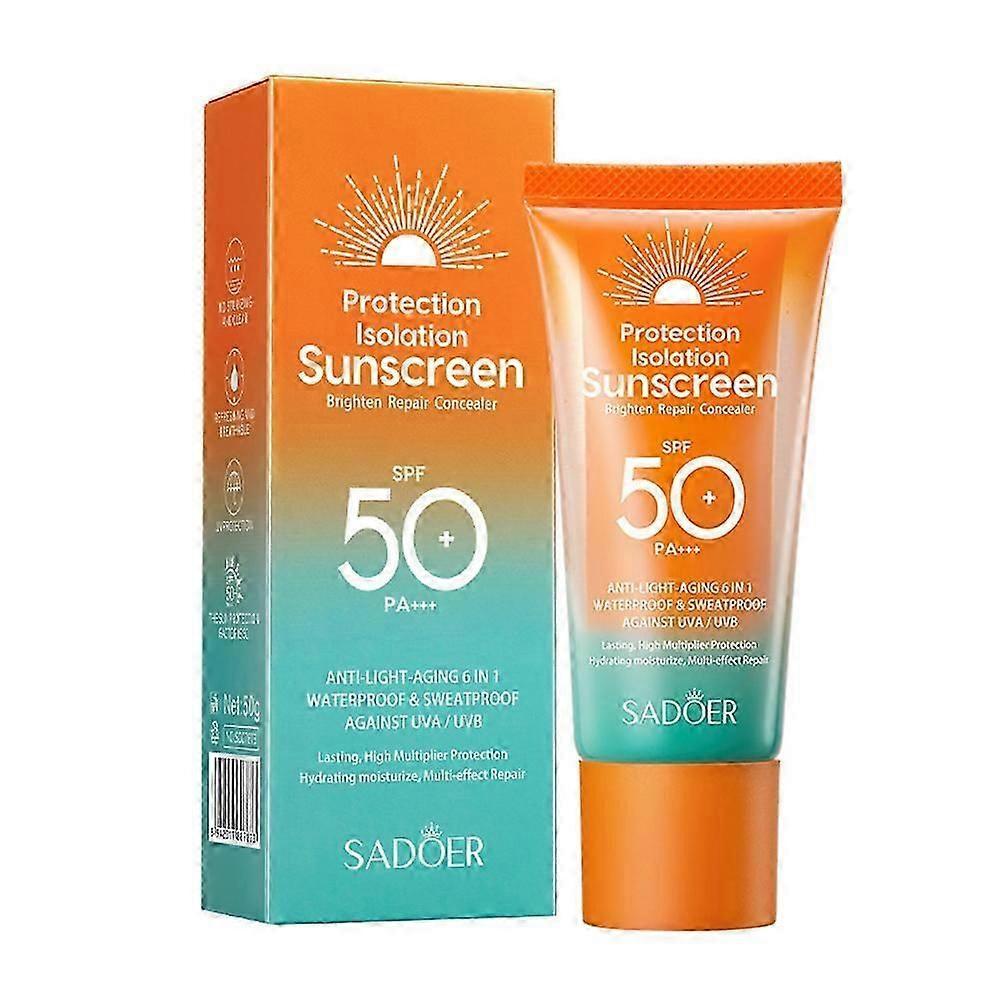 Sunscreen SPF 50+ PA+++, Moisturizing Sunscreen for Face, Waterproof Lightweight Refreshing Sunblock Face, Tinted Sunscreen, High Sun Protection, Trav