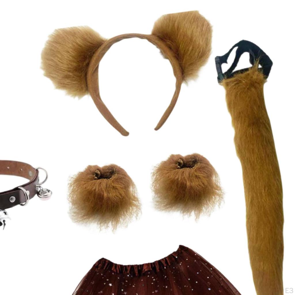 Animal Ears and Long Tail Cosplay Props for Masquerade Fancy Party Performance