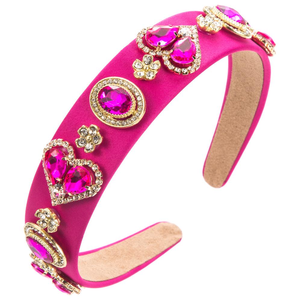 Fashion Baroque Glass Drill Love Valentine's Day Headband Simple High Quality Luxury Hair Accessories