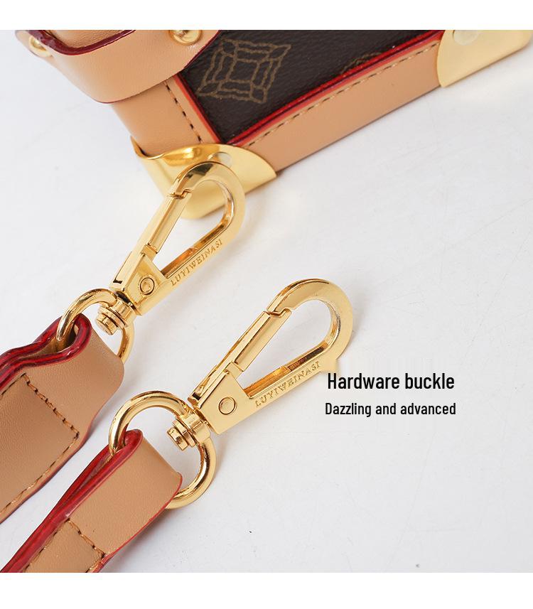 Geantă de umăr europeană și americană retro cu monogramă, tip pernă - Geantă de mână versatilă pentru femei