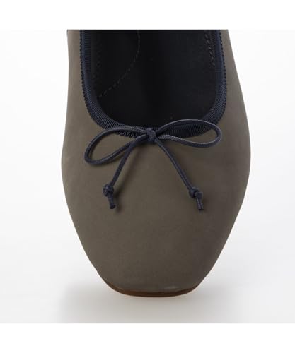 ING Women's Ballet Flats, Dark Gray Nubuck, Size 23.5cm, IGSQ32177