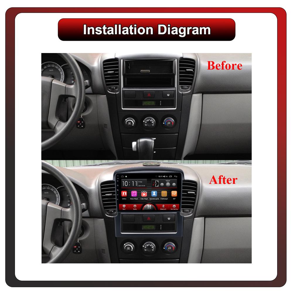 2Din Android Car-Play Car Radio,KIA Sorento 2006-2009,Multimedia Player Head Unit Stereo GPS Navigation BT WIFI,1+16GB