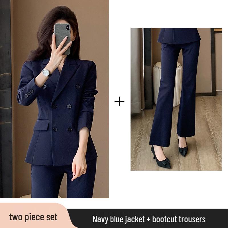 Women's Professional Suit Set: High-End Black Formal Wear for Interviews and Office