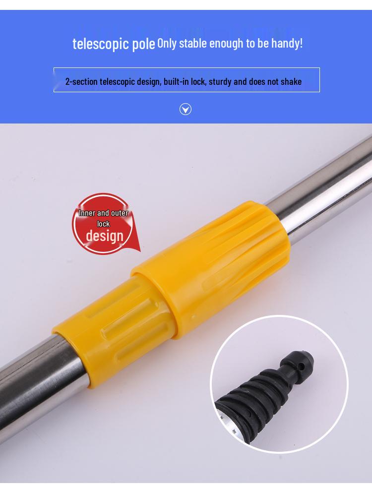 Stainless Steel Telescopic Roller Brush & Paint Tray Set for Wall Painting
