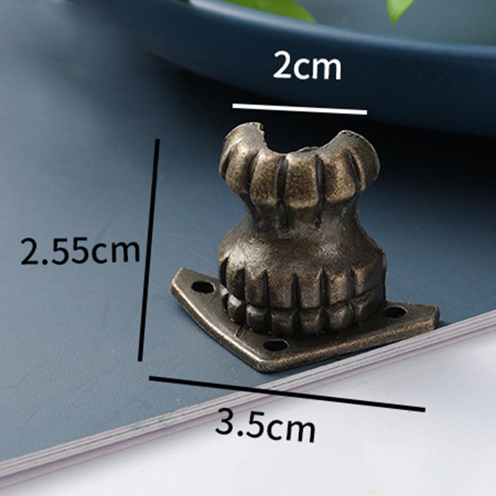 PCS Antique Wooden Box Cabinet Alloy Corner Protector Four Sided Foot Support