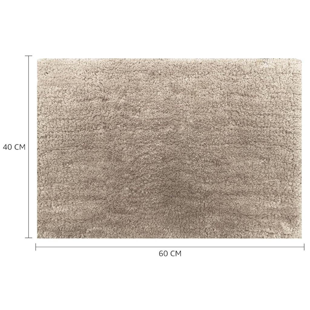 Premium Anti-Slip Microfibre Bathmat - 60cm X 40cm, Light Taupe