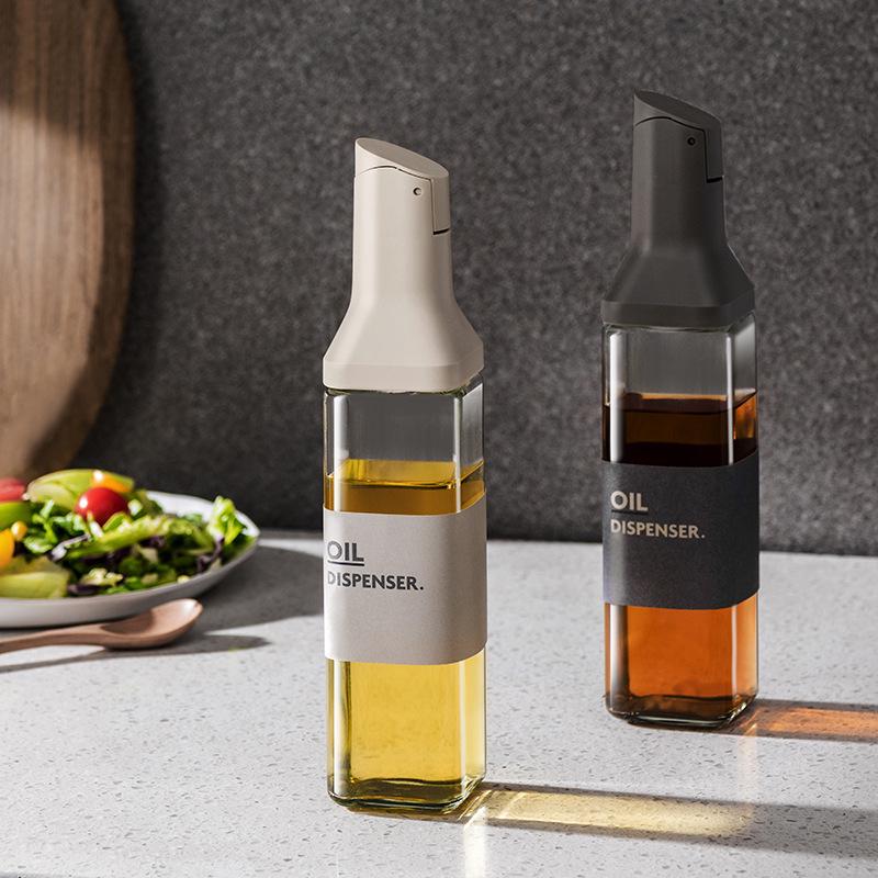 Household Kitchen Glass Oil, Soy Sauce, and Vinegar Bottle with Anti-Leak Design