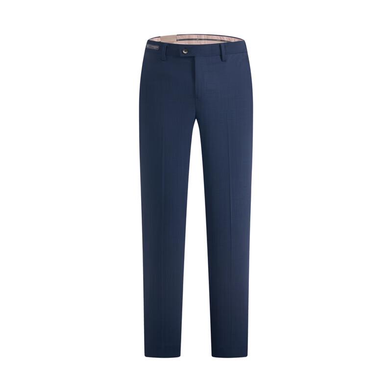 Joouyee Men's Spring Wool Blend Elastic Straight Fit Dress Pants