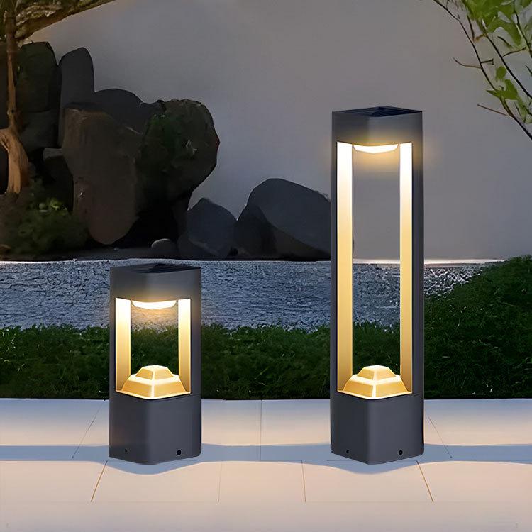 Solar-Powered Aluminum Minimalist Garden Light for Lawn, Villa, and Courtyard Lighting