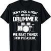 Funny Drummer Drumming Drums Percussionist I Beating Things T-Shirt
