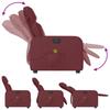 Vidaxl Foldable Massage Armchair, Electric, Burgundy, Faux Leather