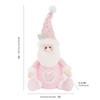 Christmas Gift Bag with Santa Apple Print, Jute-Like Candy Pouch for Xmas Decorations Holiday Party Favor