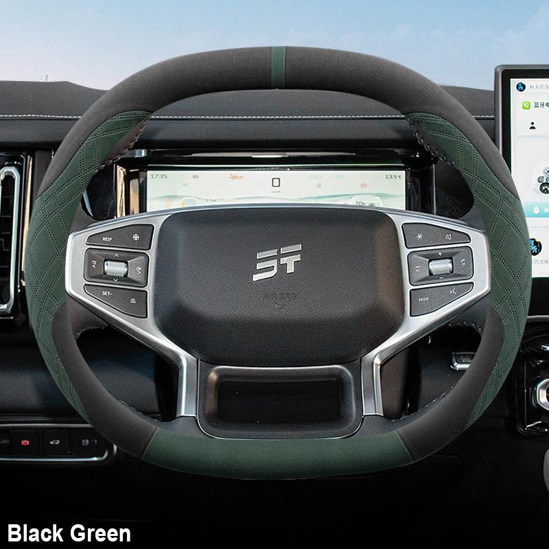 Wildleder Lenkradbezug Dekoration Griffwickel Für Chery Jetour shan hai T1 Geflochtene Lenkradzubehörteile