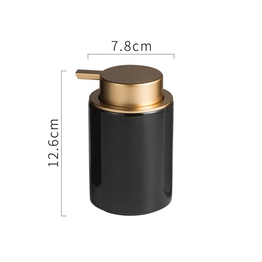 Ceramic Soap Dispenser 350ml Refillable Empty Pump Bottle Lotion Dispenser Container for Home Countertop