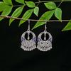 Vintage Ethnic Miao Silver Alloy Teardrop Tassel Earrings