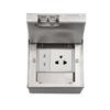 Marble Style UK Stainless Steel Embedded Floor Power Socket 13A