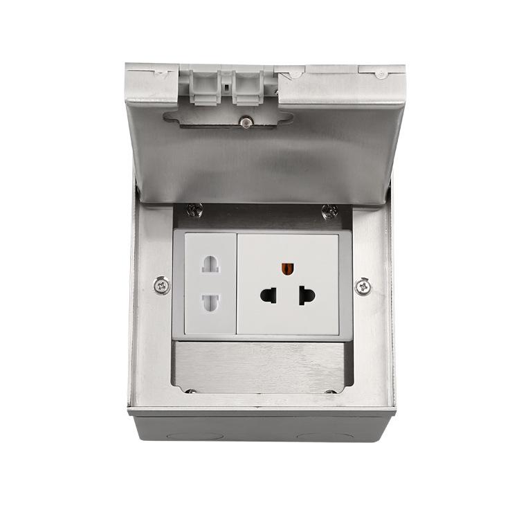 Marble Style UK Stainless Steel Embedded Floor Power Socket 13A