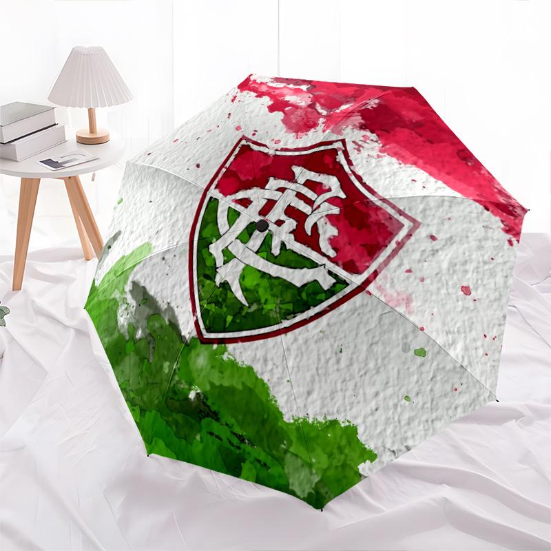

Fluminense FC pattern, automatic folding umbrella, portable and foldable design, 8 ribs, a Christmas or birthday gift.