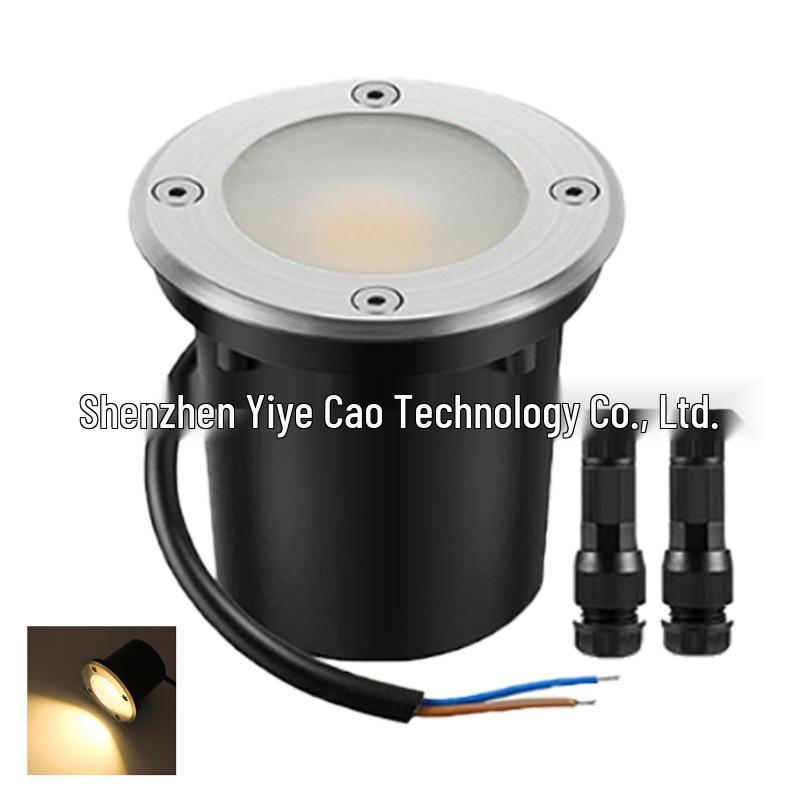 COB Anti-Glare Outdoor Recessed LED Ground Spotlight for Pathways and Courtyards