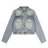 Unisex Retro Deconstructed Denim Jacket Cotton Oversized Streetwear Outerwear Fall