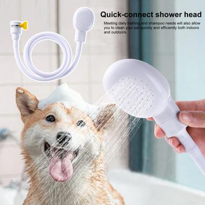 Sink Spray Hose Portable Shower Head Lightweight Adjustable Tightness Splash-Proof Single Tap Bath Shower Head with Ergonomic Handle for Home