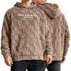 2026 Loose Lambswool Hooded Casual Sports Pullover Jacket